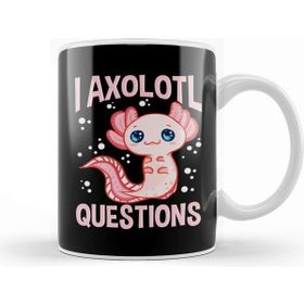 Baskı Dükkanı Cute & Funny I Axolotl Questions Pun Walking Fish Kupa Bardak