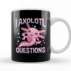 Baskı Dükkanı Cute & Funny I Axolotl Questions Pun Walking Fish Kupa Bardak