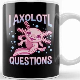 Baskı Dükkanı Cute & Funny I Axolotl Questions Pun Walking Fish Kupa Bardak