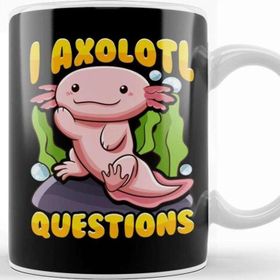 Baskı Dükkanı Cute & Funny I Axolotl Questions Pun Walking Fish Kupa Bardak