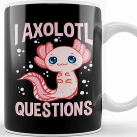 Baskı Dükkanı Cute & Funny I Axolotl Questions Pun Walking Fish Kupa Bardak