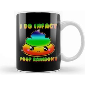 Baskı Dükkanı Cute & Funny I Do Infact Poop Rainbows Adorable Kupa Bardak