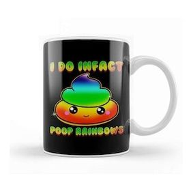 Baskı Dükkanı Cute & Funny I Do Infact Poop Rainbows Adorable Kupa Bardak
