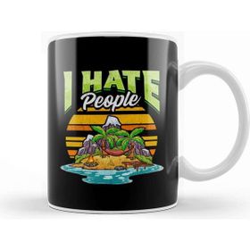 Baskı Dükkanı Cute & Funny I Hate People Beach Vacation Pun Kupa Bardak