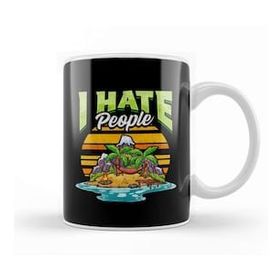 Baskı Dükkanı Cute & Funny I Hate People Beach Vacation Pun Kupa Bardak