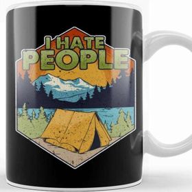 Baskı Dükkanı Cute & Funny I Hate People Camping In Nature Pun Kupa Bardak