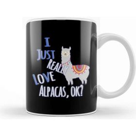 Baskı Dükkanı Cute & Funny I Just Really Love Alpacas Ok Kupa Bardak