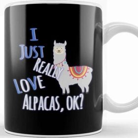 Baskı Dükkanı Cute & Funny I Just Really Love Alpacas Ok Kupa Bardak