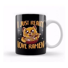 Baskı Dükkanı Cute & Funny I Just Really Love Ramen Anime Cat Kupa Bardak
