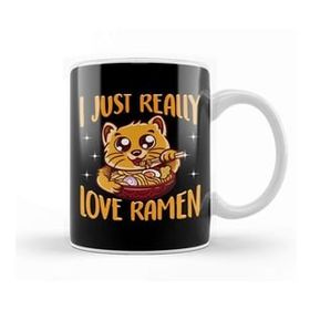 Baskı Dükkanı Cute & Funny I Just Really Love Ramen Anime Cat Kupa Bardak