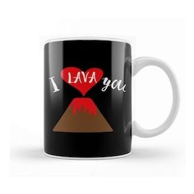 Baskı Dükkanı Cute & Funny I Lava You Volcano Valentine's Day Kupa Bardak