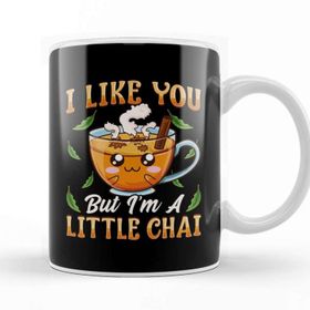 Baskı Dükkanı Cute & Funny I Like You But I'm A Little Chai Pun Kupa Bardak