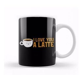 Baskı Dükkanı Cute & Funny I Love You A Latte Coffee Pun Kupa Bardak