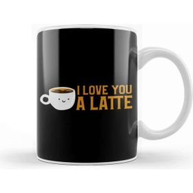 Baskı Dükkanı Cute & Funny I Love You A Latte Coffee Pun Kupa Bardak