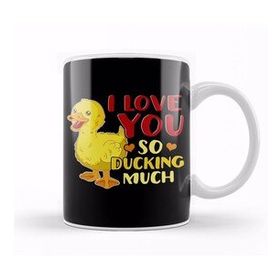 Baskı Dükkanı Cute & Funny I Love You So Ducking Much Duck Pun Kupa Bardak