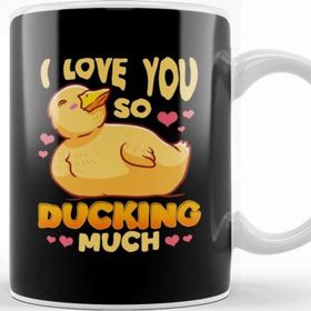 Baskı Dükkanı Cute & Funny I Love You So Ducking Much Duck Pun Kupa Bardak