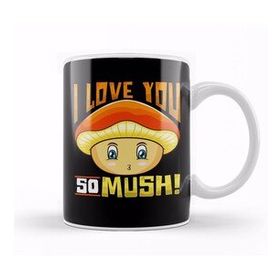 Baskı Dükkanı Cute Funny I Love You So Mush! Mushroom Pun Kupa