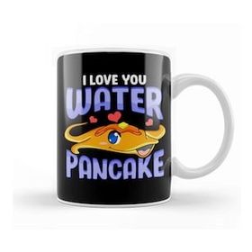 Baskı Dükkanı Cute Funny I Love You Water Pancake Stingray Pun Kupa