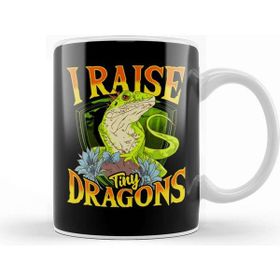 Baskı Dükkanı Cute Funny I Raise Tiny Dinosaurs Reptile Pun Kupa