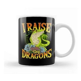 Baskı Dükkanı Cute Funny I Raise Tiny Dinosaurs Reptile Pun Kupa