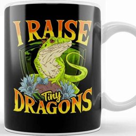 Baskı Dükkanı Cute Funny I Raise Tiny Dinosaurs Reptile Pun Kupa
