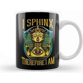 Baskı Dükkanı Cute Funny I Sphinx Therefore I am Pun Egyptian Kupa