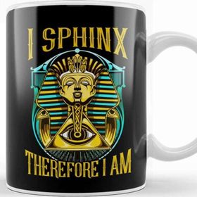 Baskı Dükkanı Cute Funny I Sphinx Therefore I am Pun Egyptian Kupa