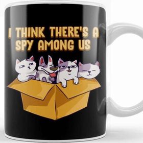 Baskı Dükkanı Cute Funny I Think There's A Spy Among Us Cats Kupa