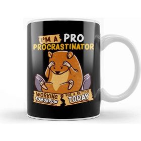 Baskı Dükkanı Cute Funny Im A Pro Procrastinator Hamster Pun Kupa