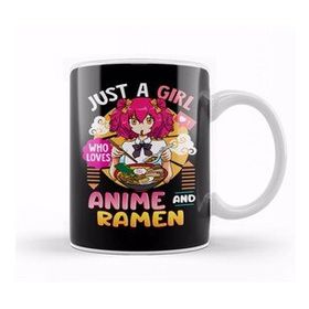 Baskı Dükkanı Cute & Funny Just A Girl Who Loves Anime And Ramen Foodie Kupa