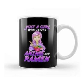 Baskı Dükkanı Cute & Funny Just A Girl Who Loves Anime And Ramen Foodie Kupa