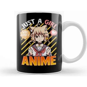 Baskı Dükkanı Cute Funny Just A Girl Who Loves Anime Kupa