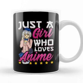 Baskı Dükkanı Cute Funny Just A Girl Who Loves Anime Kupa
