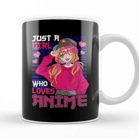Baskı Dükkanı Cute Funny Just A Girl Who Loves Anime Kupa