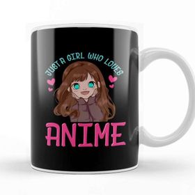 Baskı Dükkanı Cute Funny Just A Girl Who Loves Anime Manga Kupa