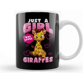 Baskı Dükkanı Cute Funny Just A Girl Who Loves Giraffes Pun Tasse Kupa