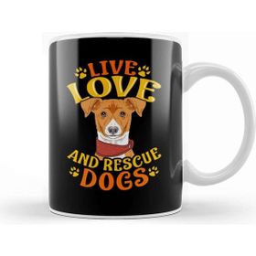 Baskı Dükkanı Cute Funny Live, Love, Rescue Dogs Puppy Owners Kupa
