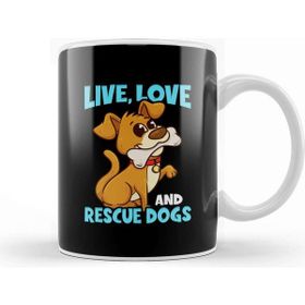 Baskı Dükkanı Cute Funny Live, Love, Rescue Dogs Puppy Owners Kupa