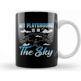 Baskı Dükkanı Cute Funny My Playground Is In The Sky Skydiving Kupa