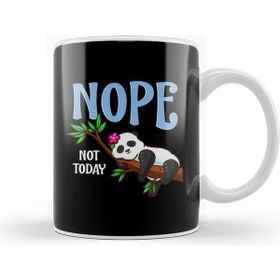 Baskı Dükkanı Cute Funny Nope Not Today Lazy Napping Panda Kupa