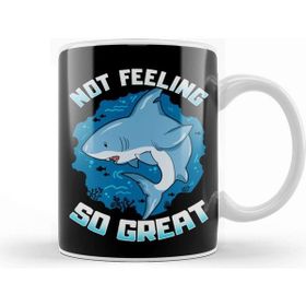 Baskı Dükkanı Cute Funny Not Feeling So Great Shark Pun Kupa330 ml - Beyaz