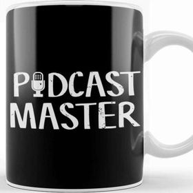 Baskı Dükkanı Cute Funny Podcast Master Podcasting Kupa