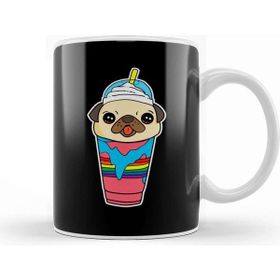 Baskı Dükkanı Cute Funny Pug Puppy Dog In Smoothie Drink Kupa