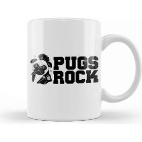 Baskı Dükkanı Cute Funny Pugs Rock Pug Owners Rocker Kupa
