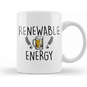 Baskı Dükkanı Cute Funny Renewable Energy Beer Drinking Pun Kupa