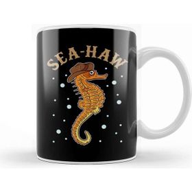 Baskı Dükkanı Cute Funny Sea Haw Hilarious Seahorse Pun Seahaw Kupa