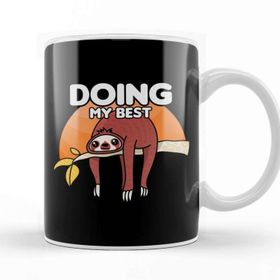 Baskı Dükkanı Cute Funny Sloth Doing My Best Slothing Slowly Kupa