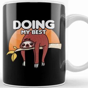 Baskı Dükkanı Cute Funny Sloth Doing My Best Slothing Slowly Kupa
