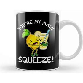 Baskı Dükkanı Cute & Funny You're My Main Squeeze Lemonade Pun Beyaz 330 ml Porselen Kupa Bardak