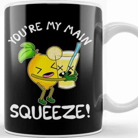 Baskı Dükkanı Cute & Funny You're My Main Squeeze Lemonade Pun Beyaz 330 ml Porselen Kupa Bardak